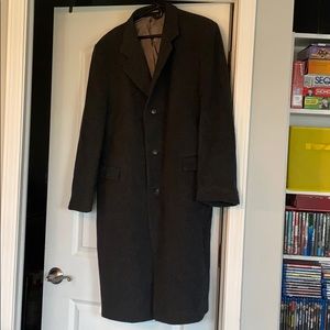 Men’s long gray wool coat